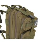 Ghiozdan/rucsac tactic, 5 compartimente, poliester 600D, verde, 20 L, 29x20x45 cm, Isotrade fotografia produsului View 5 S
