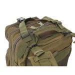 Ghiozdan/rucsac tactic, 5 compartimente, poliester 600D, verde, 20 L, 29x20x45 cm, Isotrade fotografia produsului View 7 S