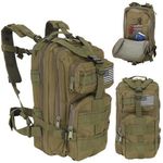 Ghiozdan/rucsac tactic, 5 compartimente, poliester 600D, verde, 20 L, 29x20x45 cm, Isotrade fotografia produsului View 19 S