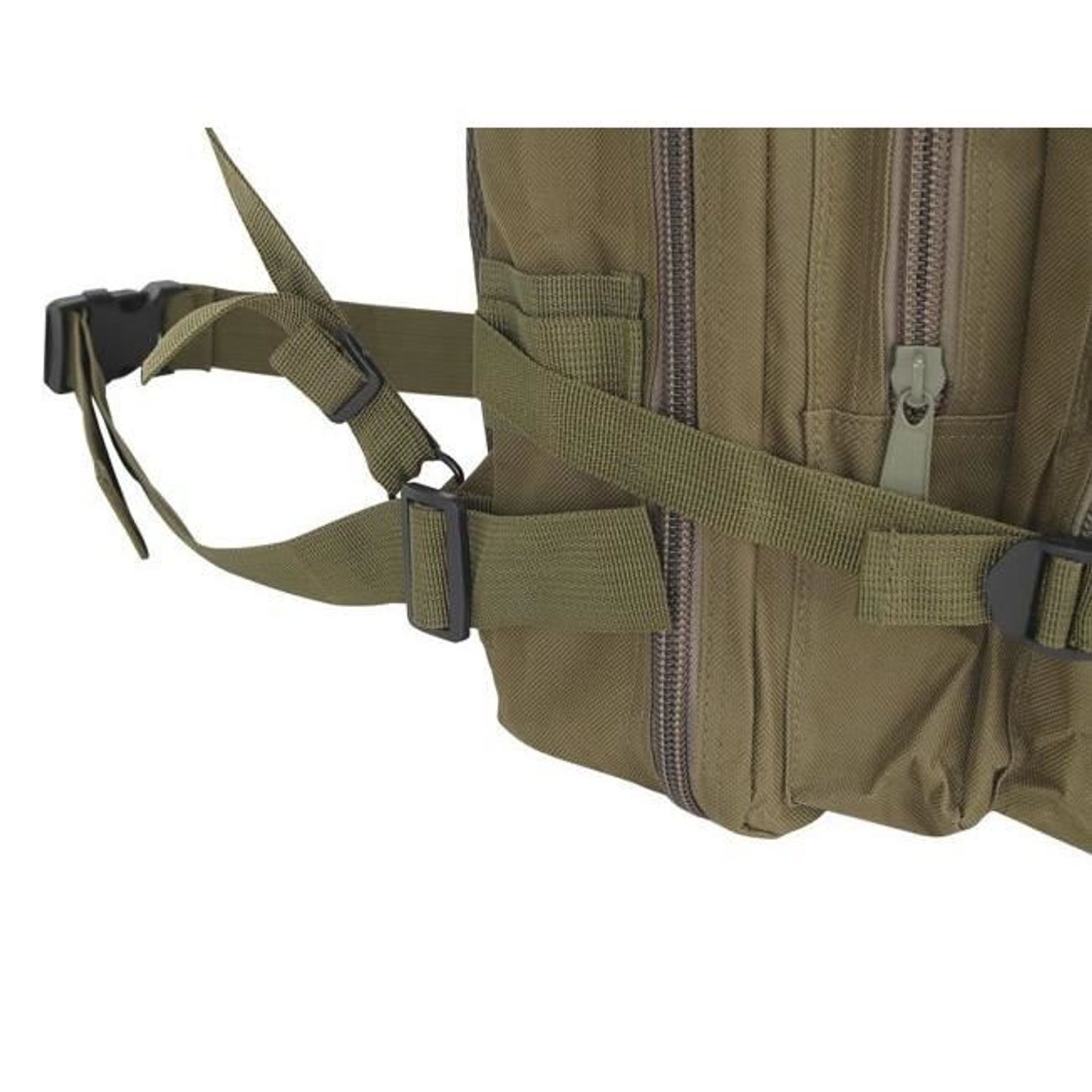 Ghiozdan/rucsac tactic, 5 compartimente, poliester 600D, verde, 20 L, 29x20x45 cm, Isotrade fotografia produsului View 3 L