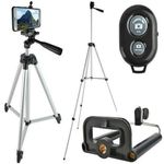 Trepied/suport smartphone, pentru selfie, cu telecomanda, bluetooth, 45-133 cm fotografia produsului View 17 S