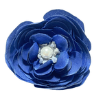 Set agrafe de par, Handmade, Flori, Clipsuri metalice, Textil, Metal, 3 bucati, Albastru, Mov fotografia produsului View 5 S