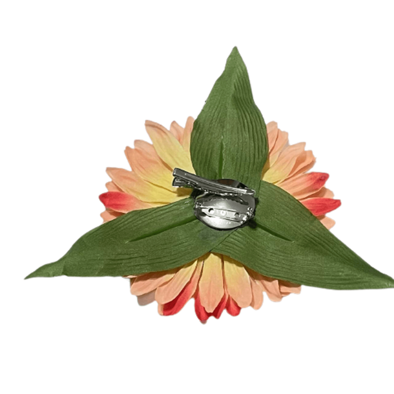 Zinnia 3D, Handmade, Brosa, Statement, 3 in 1, Brosa/Clips par/Floare corsaj, Floare carciumareasa,Textil, Metal, - 8435021507658 fotografia produsului View 5 L