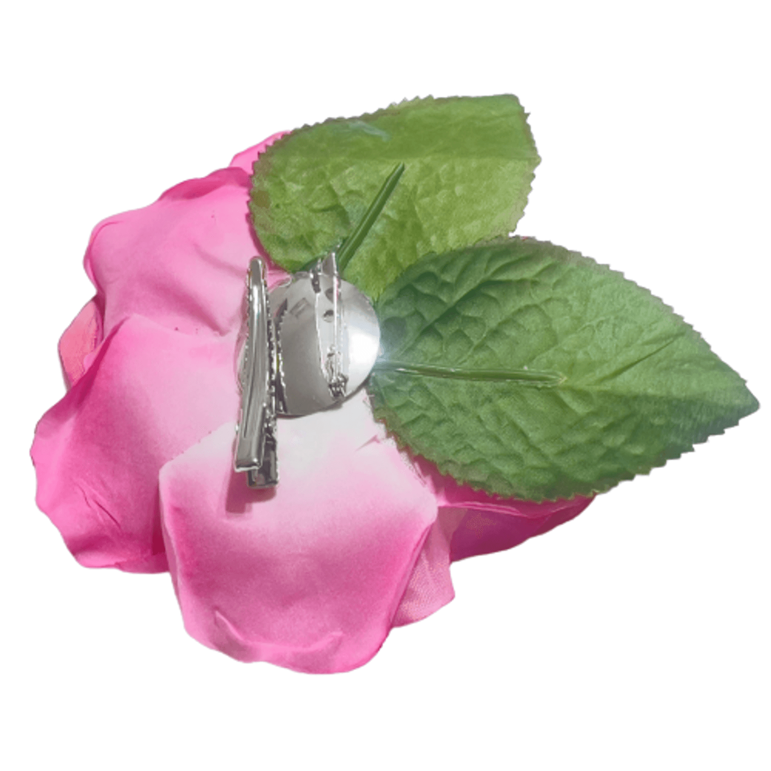 Brosa trandafir, Handmade, 3 in 1, Statement, Clips par, Floare corsaj, 9 randuri petale, Textil, Metal, 13x13x5 - 8714331003266 fotografia produsului View 5 L