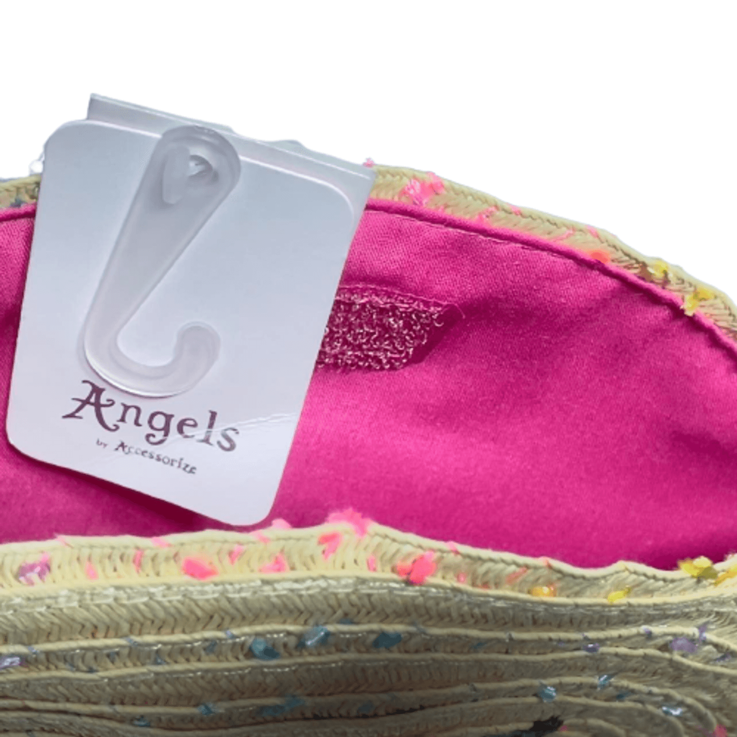 Gentuta pentru fete, Accessorize, De umar, Curea reglabila, Model pisica, Rotunda, Fibre vegetale/Bumbac, Bej/Roz fotografia produsului View 3 L