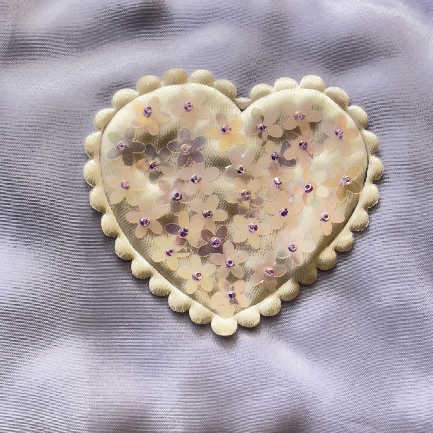 Gentuta pentru fetite, De mana, Inchidere cu capsa magnetica, Maner din perle, Paiete, Textil, Mov liliachiu fotografia produsului View 4 L