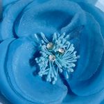 Floare 3D, Brosa, Statement, 3 in 1, Brosa,/Clips par/Floare corsaj, Matase, Tul, Margele, Albastru/Turcoaz fotografia produsului View 4 S