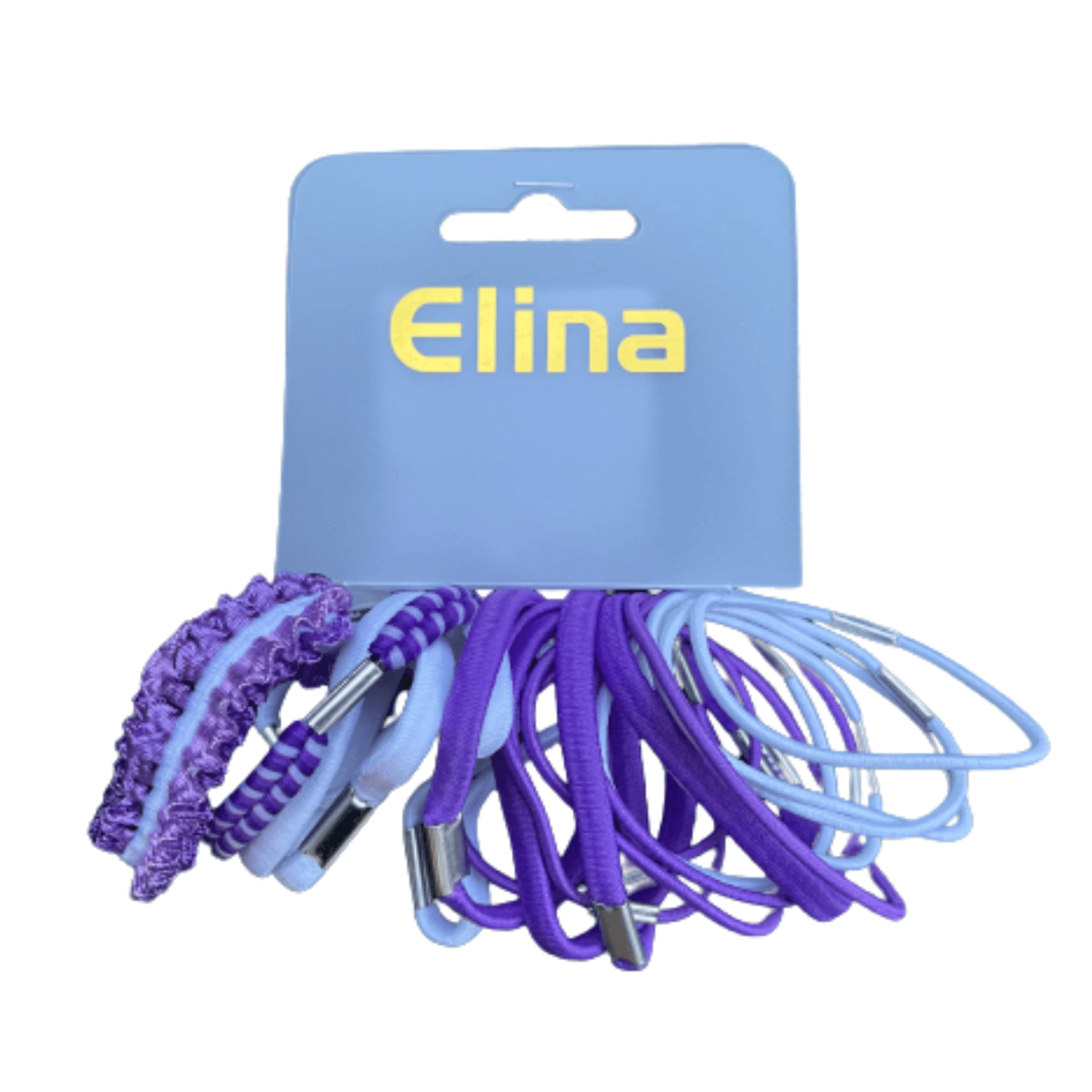 Set 20 elastice de par Elina Med, colorate, marimi diferite - Mov fotografia produsului