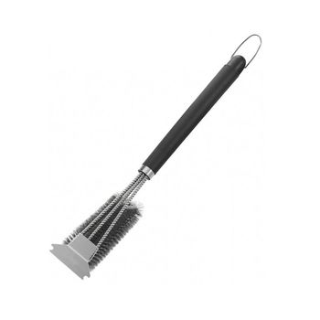 Perie pentru curatat gratar, grill, inox, 2 in 1, sarma si racleta, 40x7x8 cm