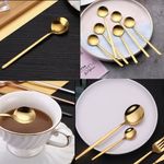 Set 6 lingurite Pufo Simple pentru cafea, ceai, desert, otel inoxidabil, auriu 13 cm fotografia produsului View 5 S