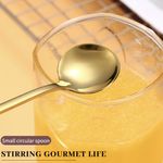 Set 6 lingurite Pufo Simple pentru cafea, ceai, desert, otel inoxidabil, auriu 13 cm fotografia produsului View 2 S