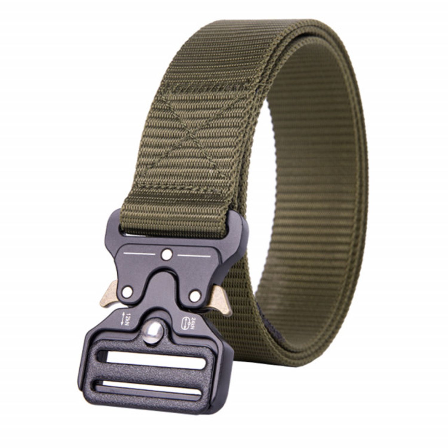 Curea centura Pufo Tactical Combat pentru barbati 3.8 x 123 cm, rezistent, verde fotografia produsului