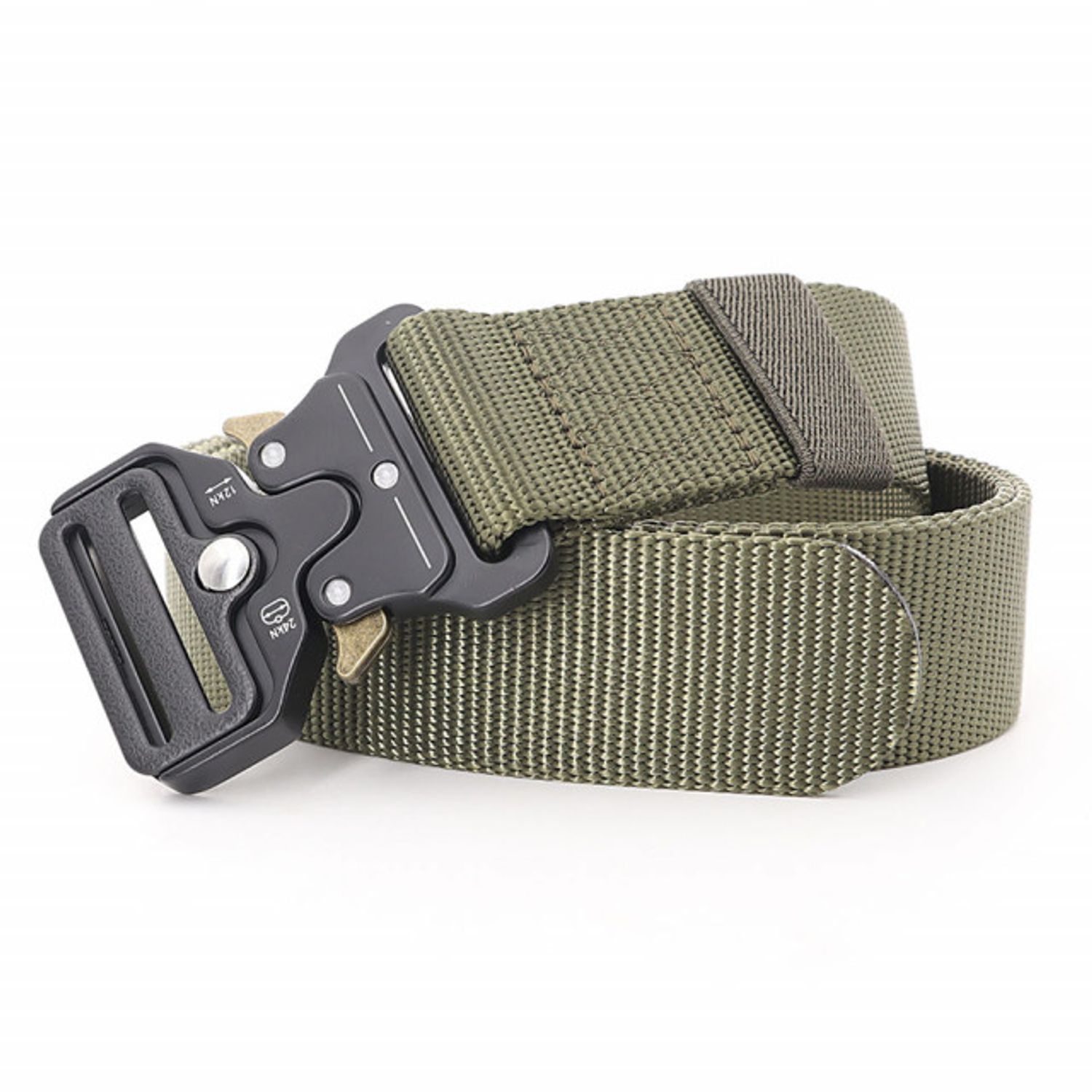 Curea centura Pufo Tactical Combat pentru barbati 3.8 x 123 cm, rezistent, verde fotografia produsului View 2 L