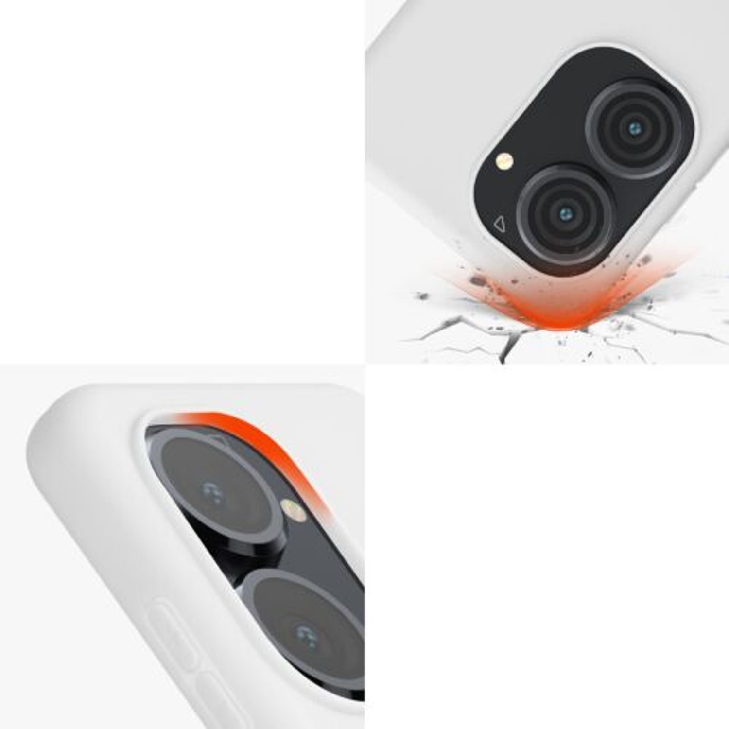 Husa Kwmobile pentru Asus Zenfone 9, Silicon, Alb, 59449.48 fotografia produsului View 8 L