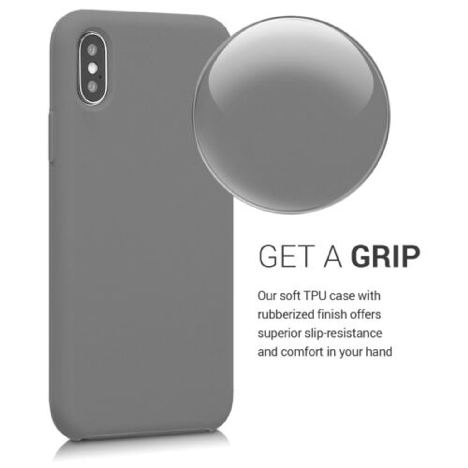 Husa pentru Apple iPhone X/iPhone XS, Silicon, Gri, 42495.155 fotografia produsului View 4 L