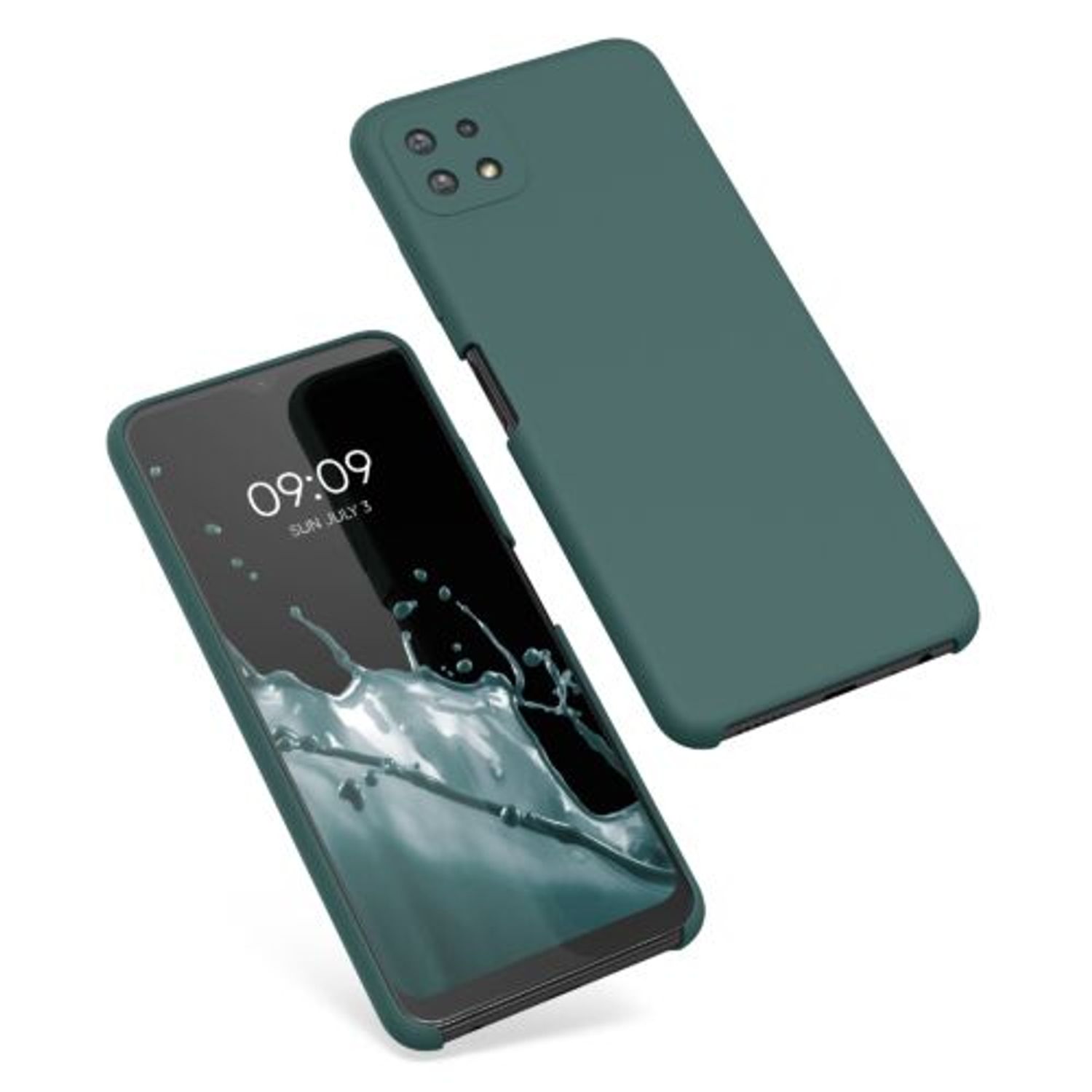 Husa Kwmobile pentru Samsung Galaxy A22 5G, Silicon, Verde, 55489.171 fotografia produsului