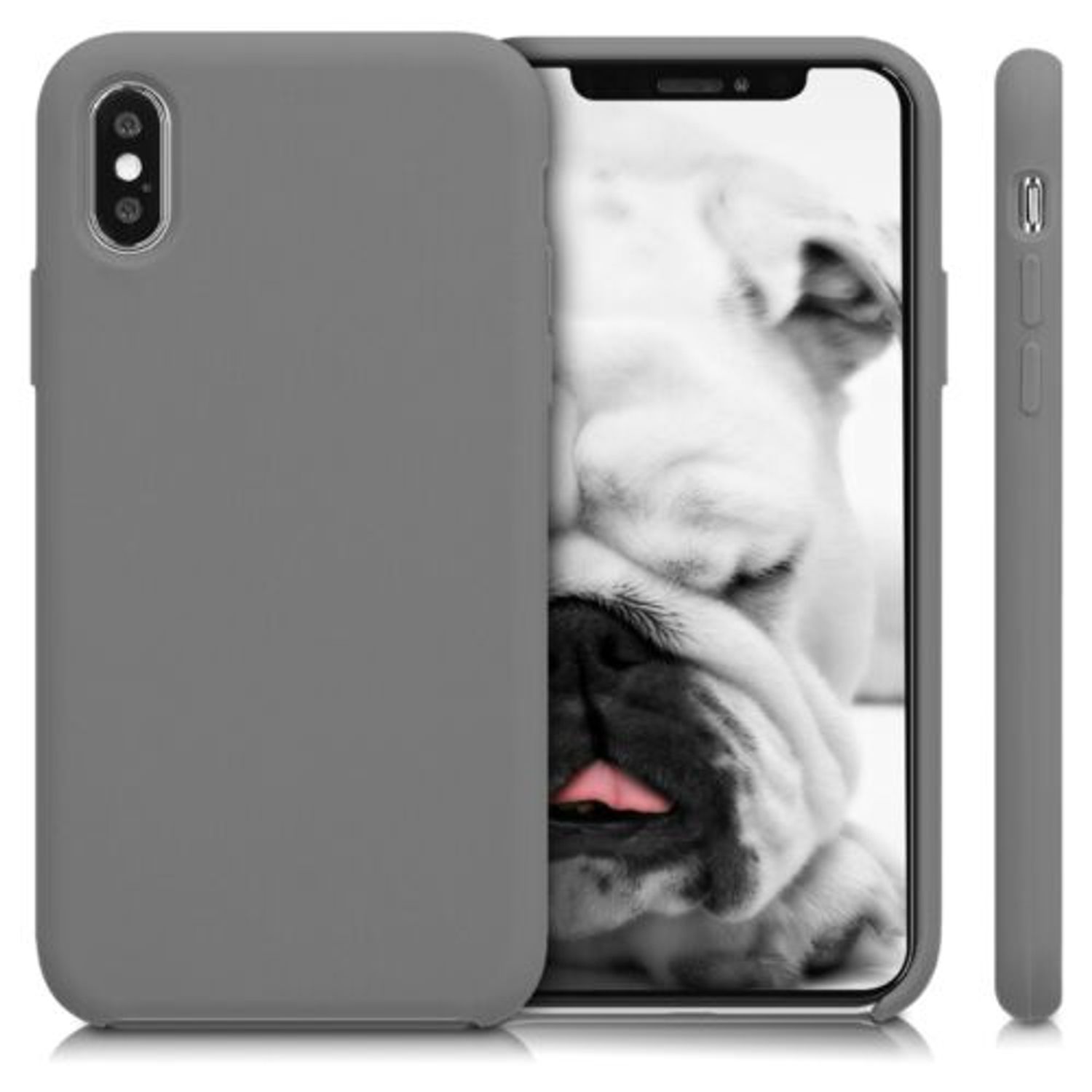 Husa pentru Apple iPhone X/iPhone XS, Silicon, Gri, 42495.155 fotografia produsului View 2 L