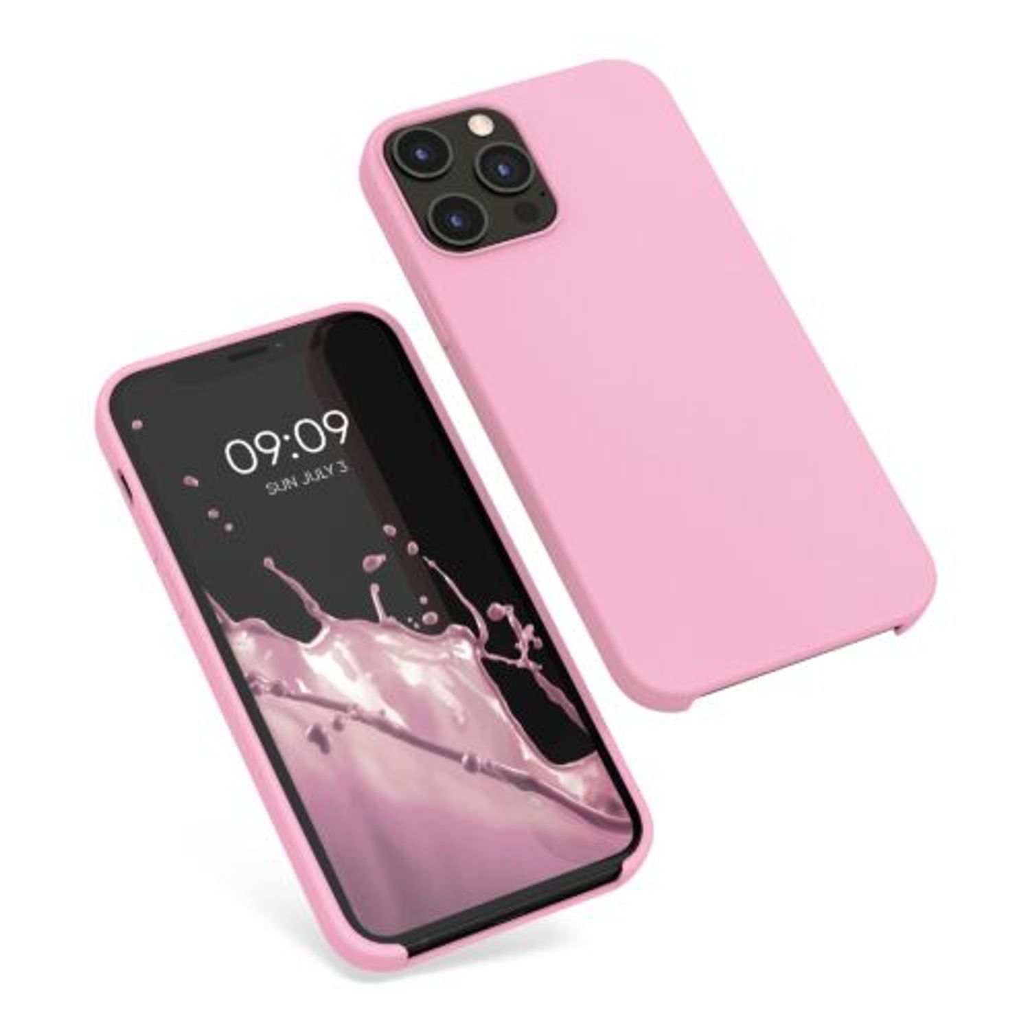 Husa Kwmobile pentru Apple iPhone 12 Pro Max, Silicon, Roz, 52644.110 fotografia produsului