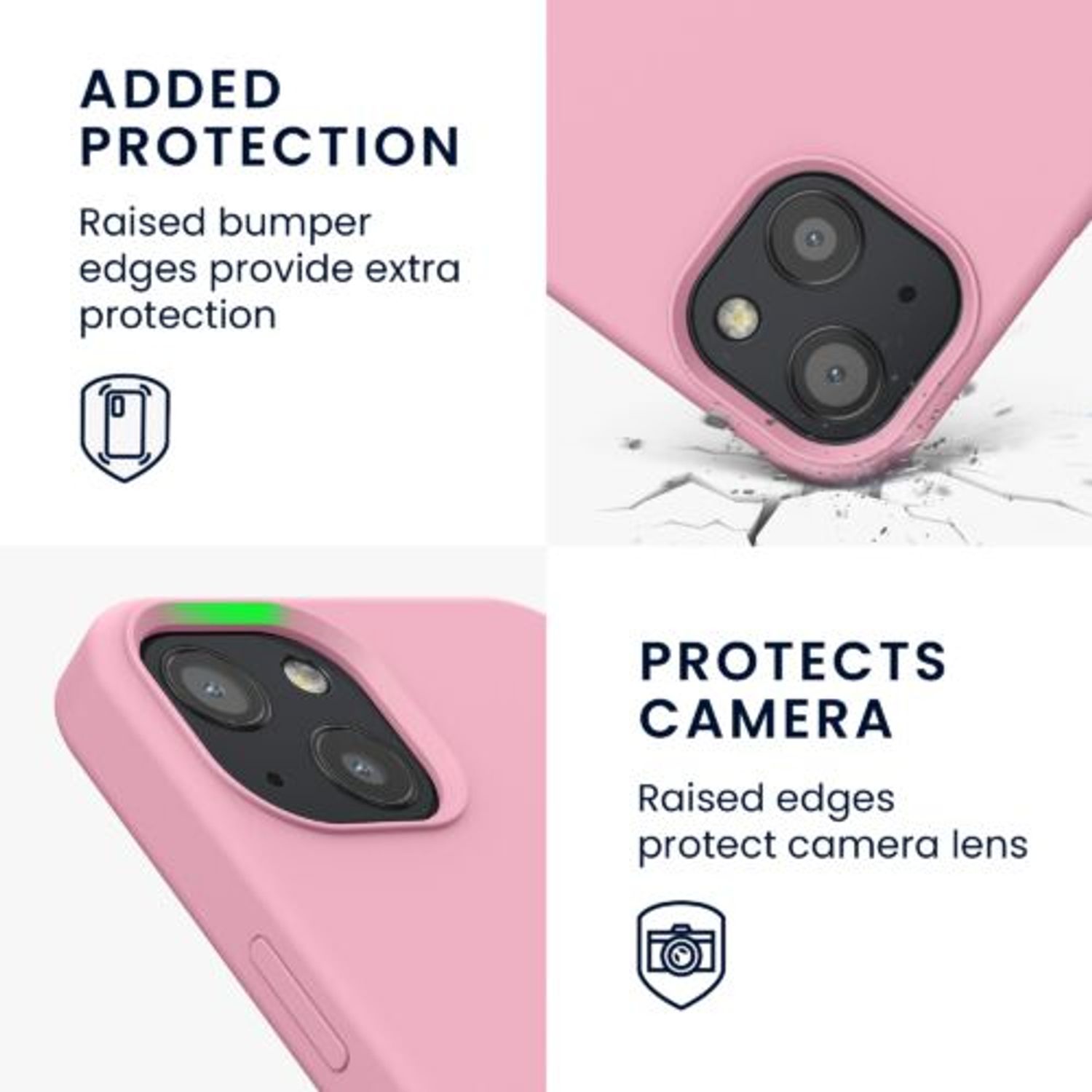 Husa Kwmobile pentru Apple iPhone 13, Silicon, Roz, 55878.110 fotografia produsului View 3 L