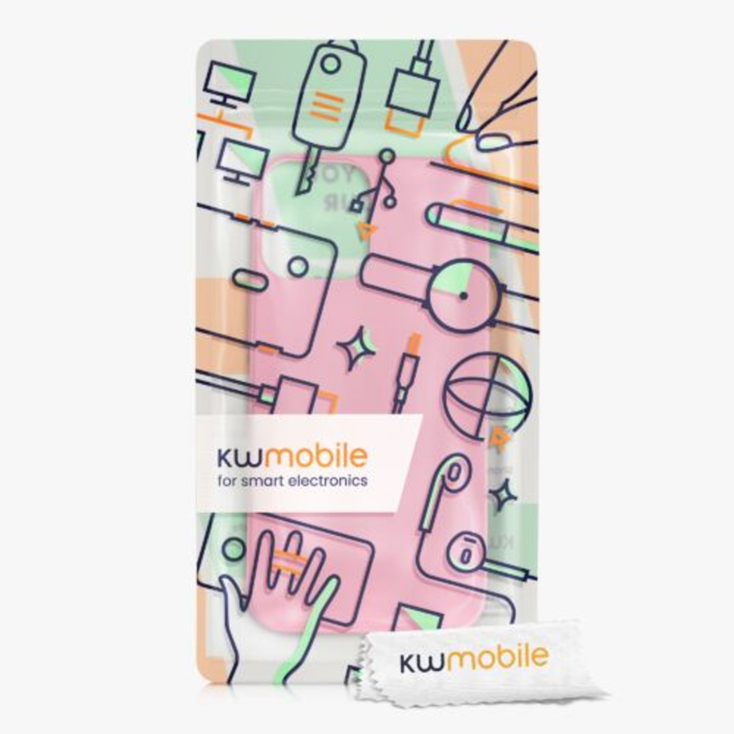 Husa Kwmobile pentru Apple iPhone 12/iPhone 12 Pro, Silicon, Roz, 52641.110 fotografia produsului View 7 L
