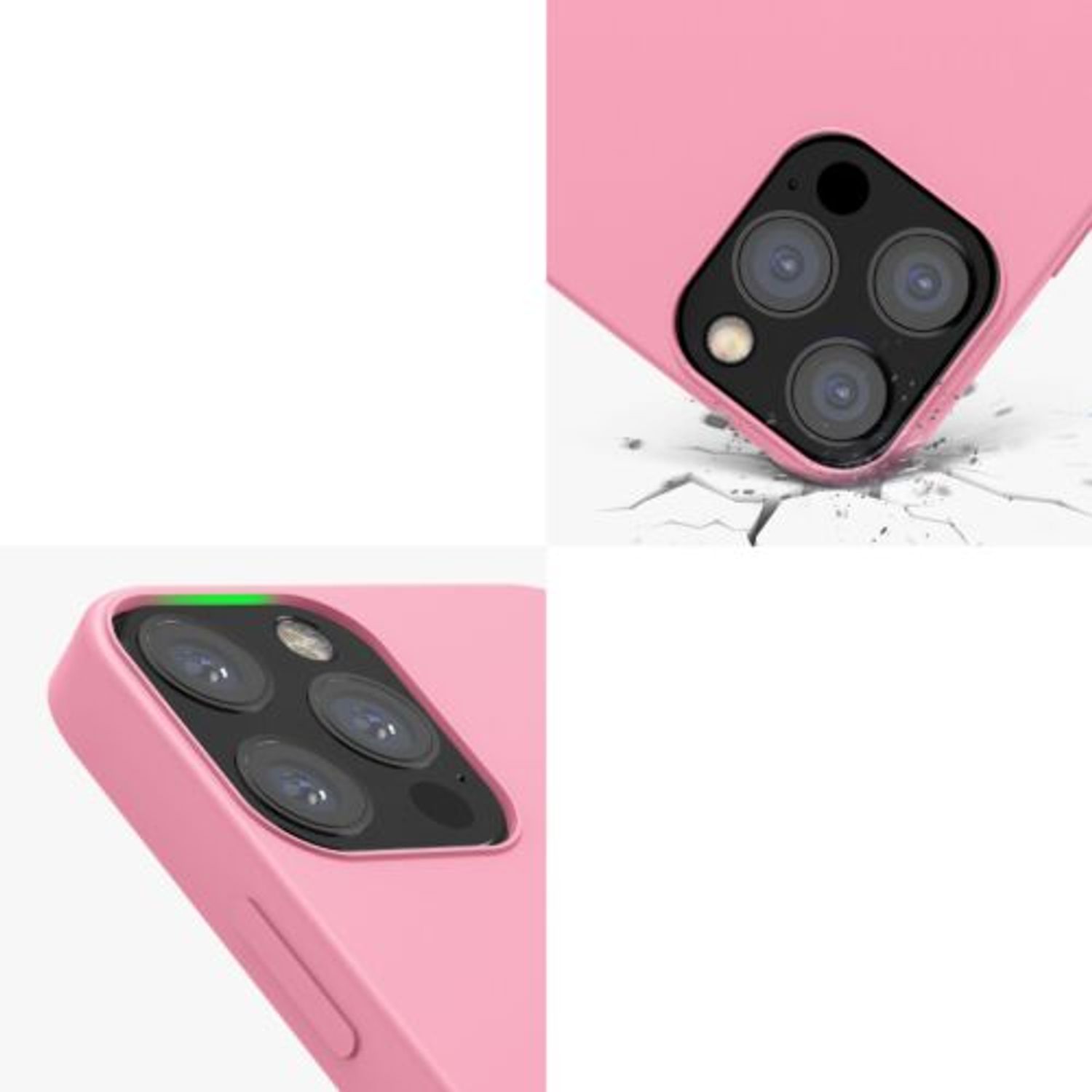 Husa Kwmobile pentru Apple iPhone 12/iPhone 12 Pro, Silicon, Roz, 52641.110 fotografia produsului View 8 L