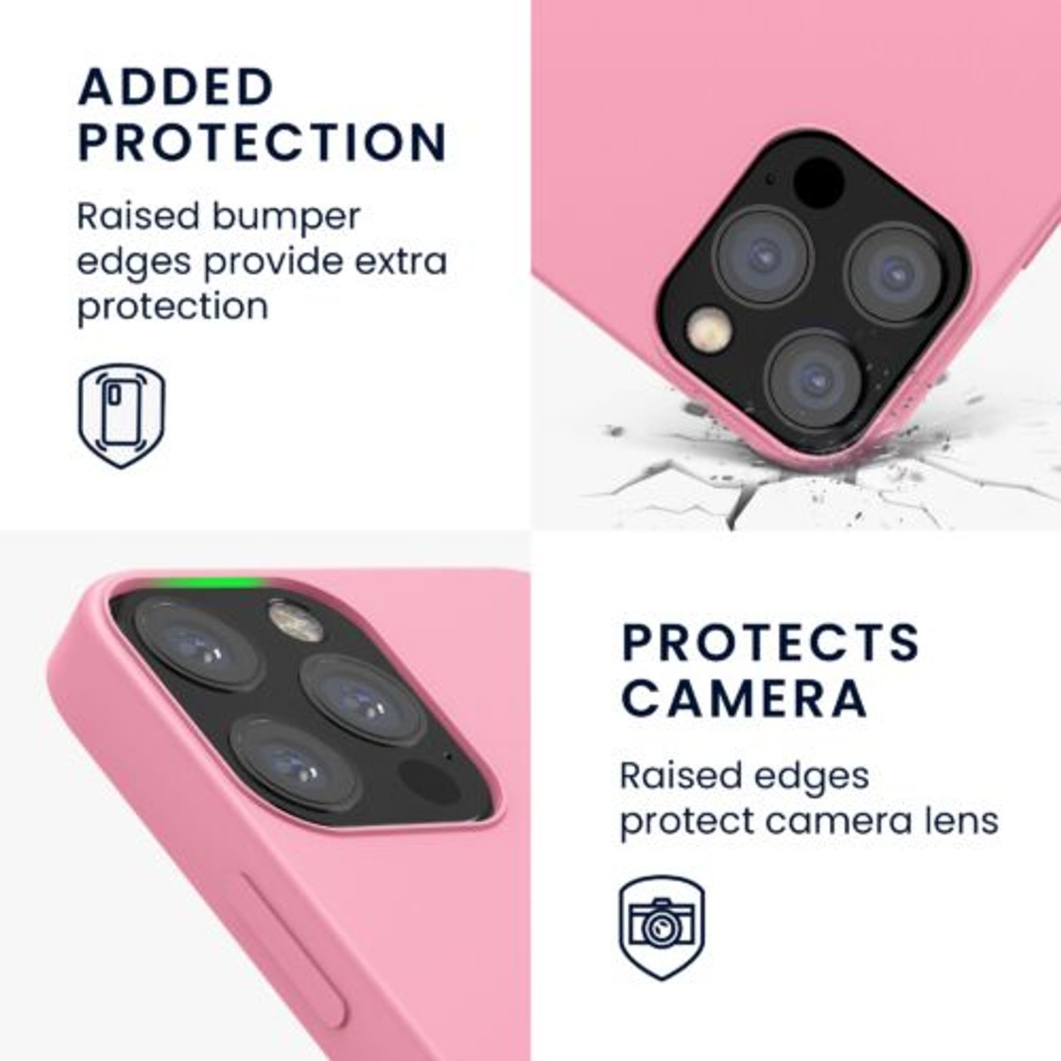 Husa Kwmobile pentru Apple iPhone 12/iPhone 12 Pro, Silicon, Roz, 52641.110 fotografia produsului View 3 L