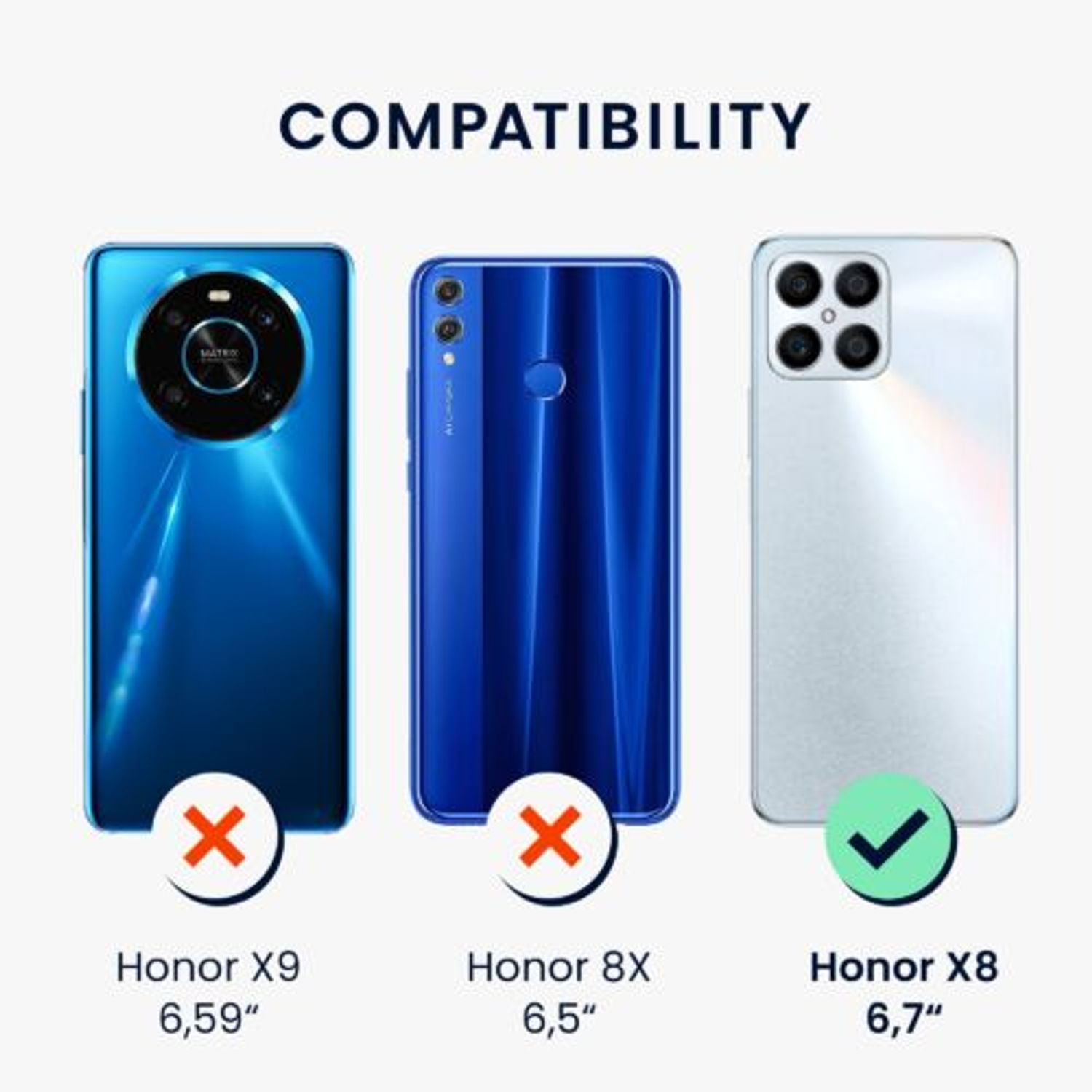 Husa Kwmobile pentru Honor X8, Silicon, Verde, 58396.169 fotografia produsului View 4 L
