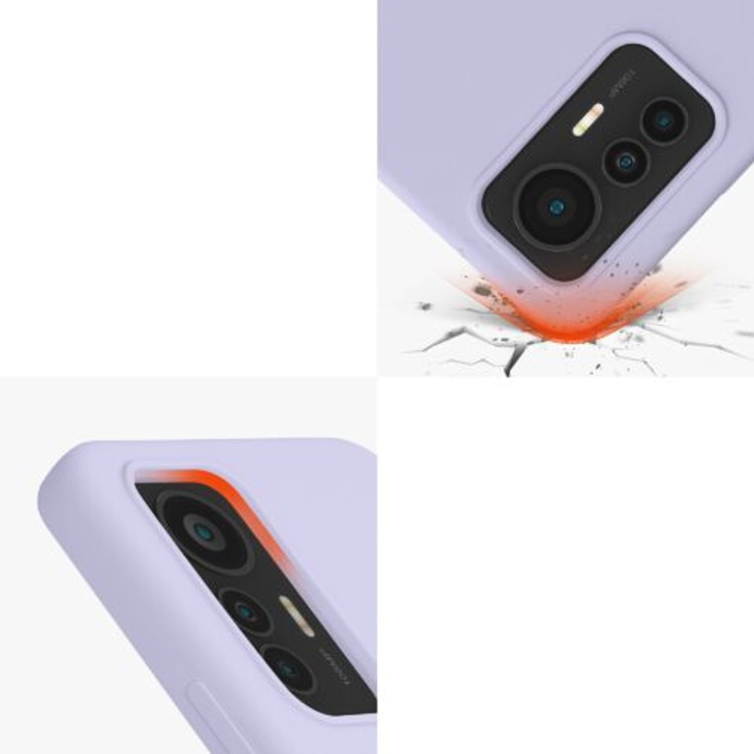 Husa Kwmobile pentru Xiaomi 12 Lite, Silicon, Mov, 59471.139 fotografia produsului View 7 L