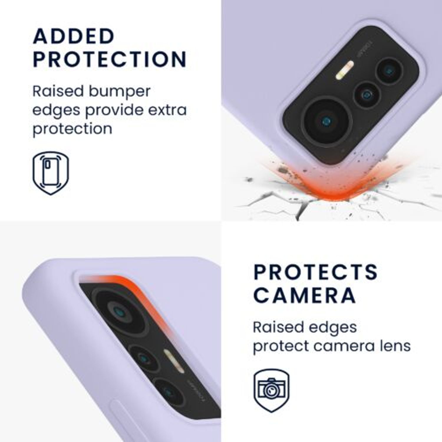 Husa Kwmobile pentru Xiaomi 12 Lite, Silicon, Mov, 59471.139 fotografia produsului View 3 L