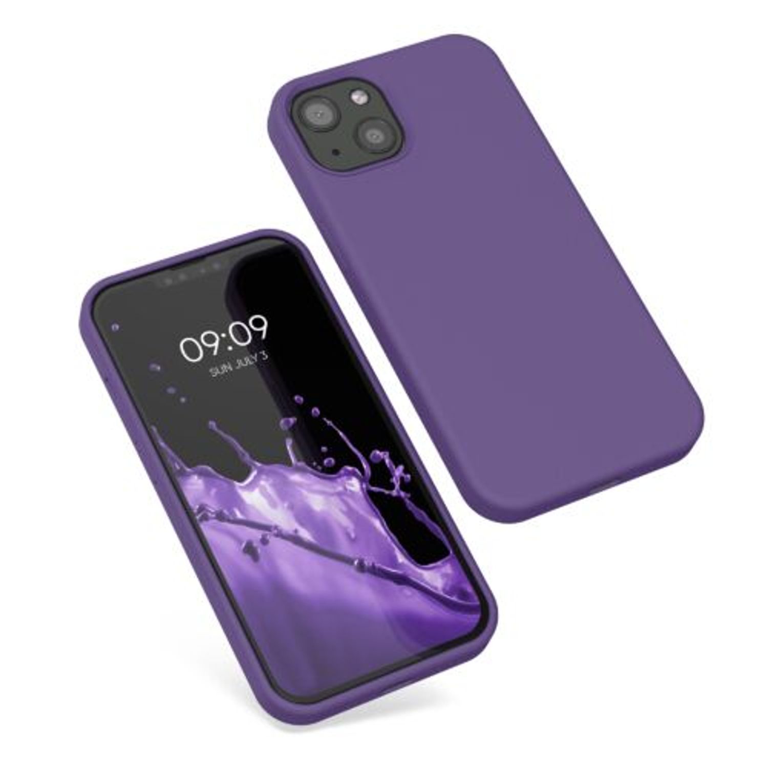 Husa Kwmobile pentru Apple iPhone 13, Silicon, Mov, 55878.152 fotografia produsului