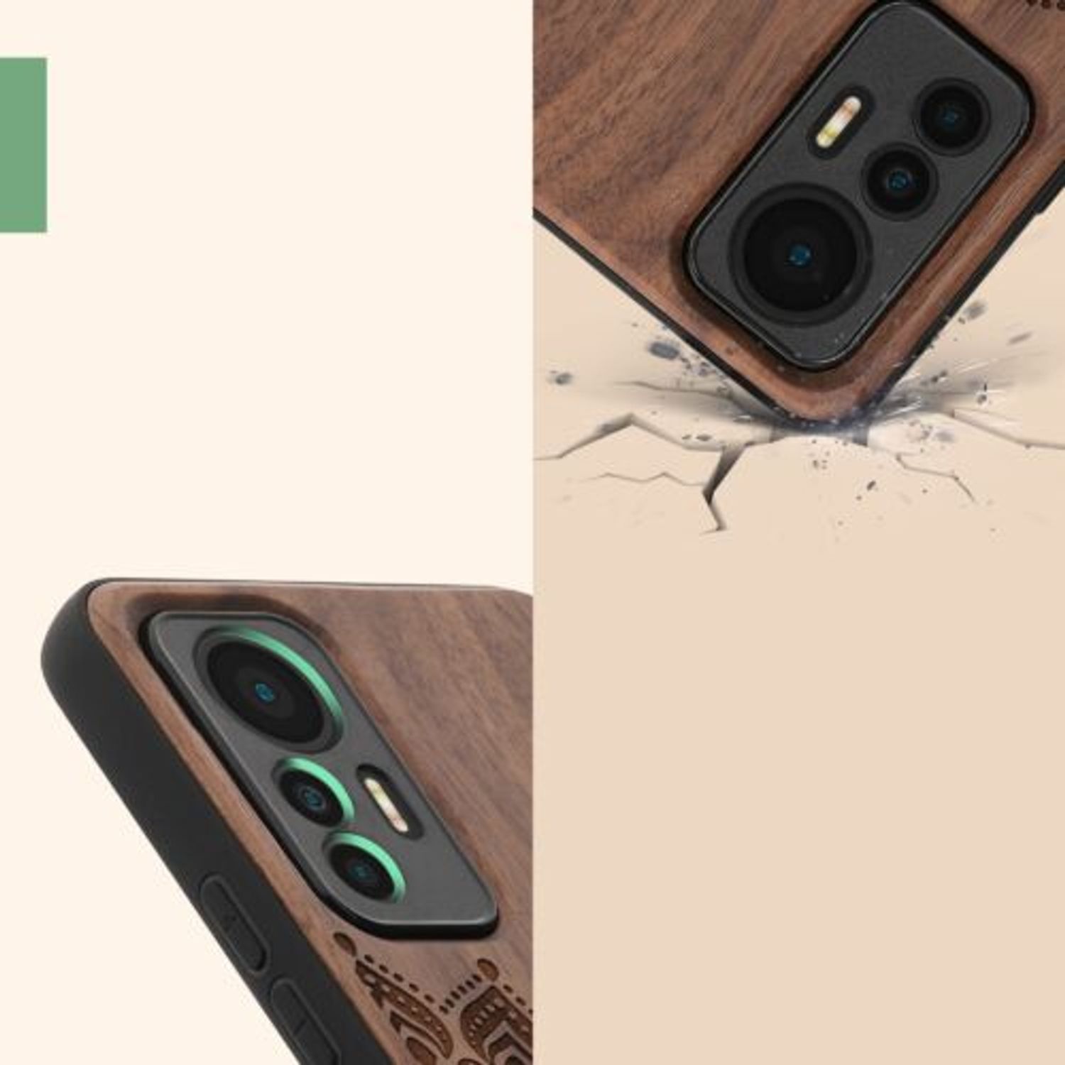 Husa Kwmobile pentru Xiaomi 12 Lite, Lemn, Maro, 59408.02 fotografia produsului View 8 L