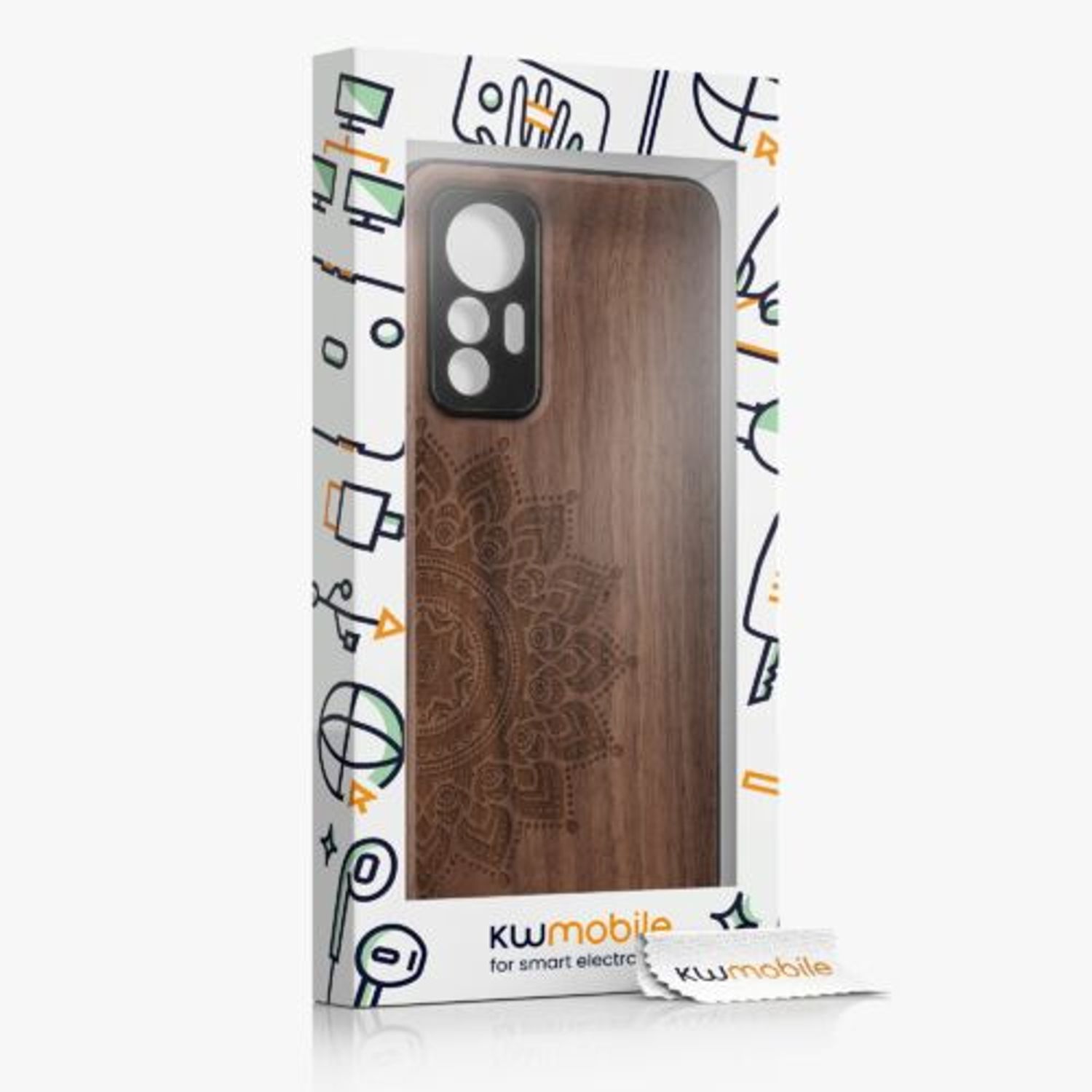 Husa Kwmobile pentru Xiaomi 12 Lite, Lemn, Maro, 59408.02 fotografia produsului View 7 L