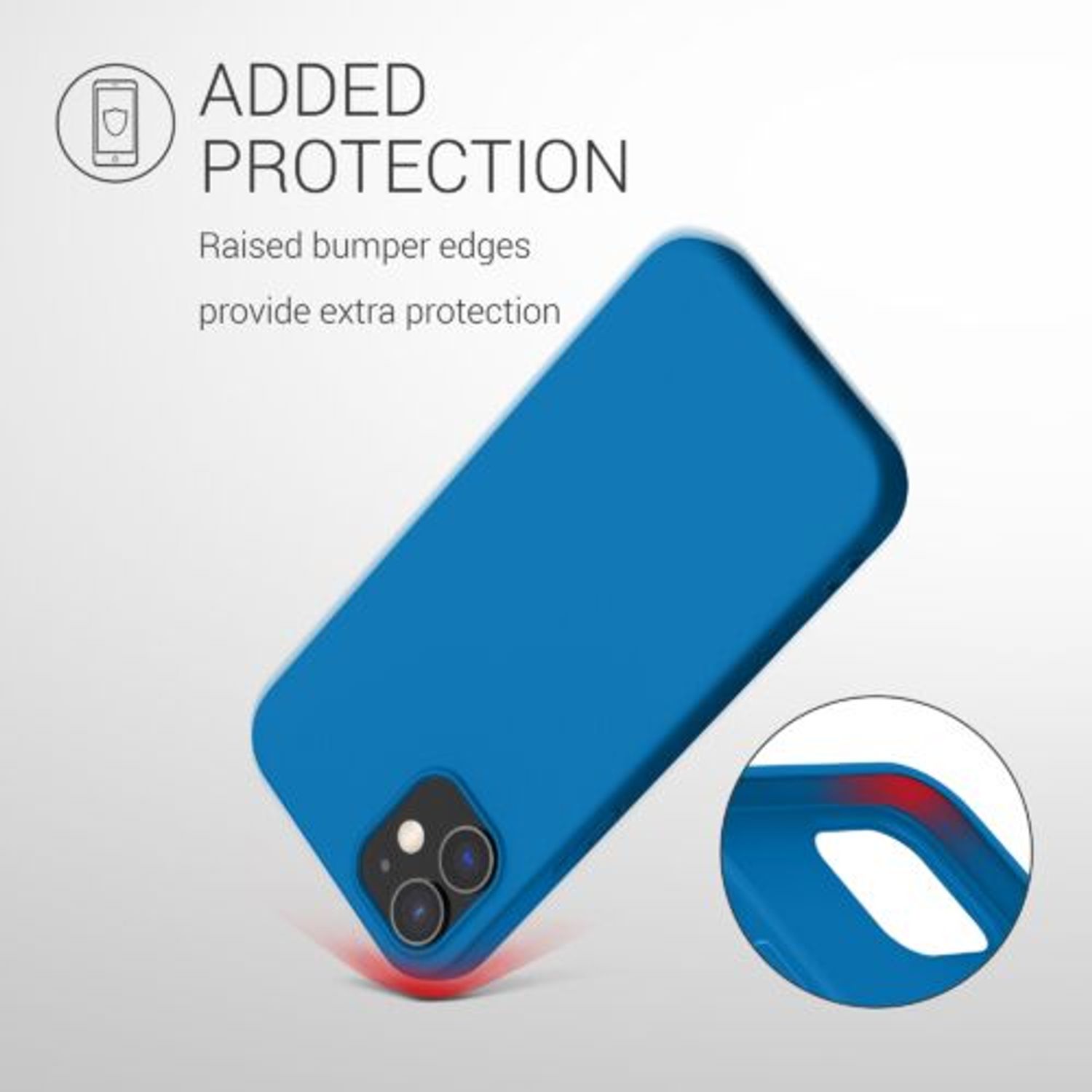 Husa Kwmobile pentru Apple iPhone 12/iPhone 12 Pro, Silicon, Albastru, 53938.228 fotografia produsului View 6 L