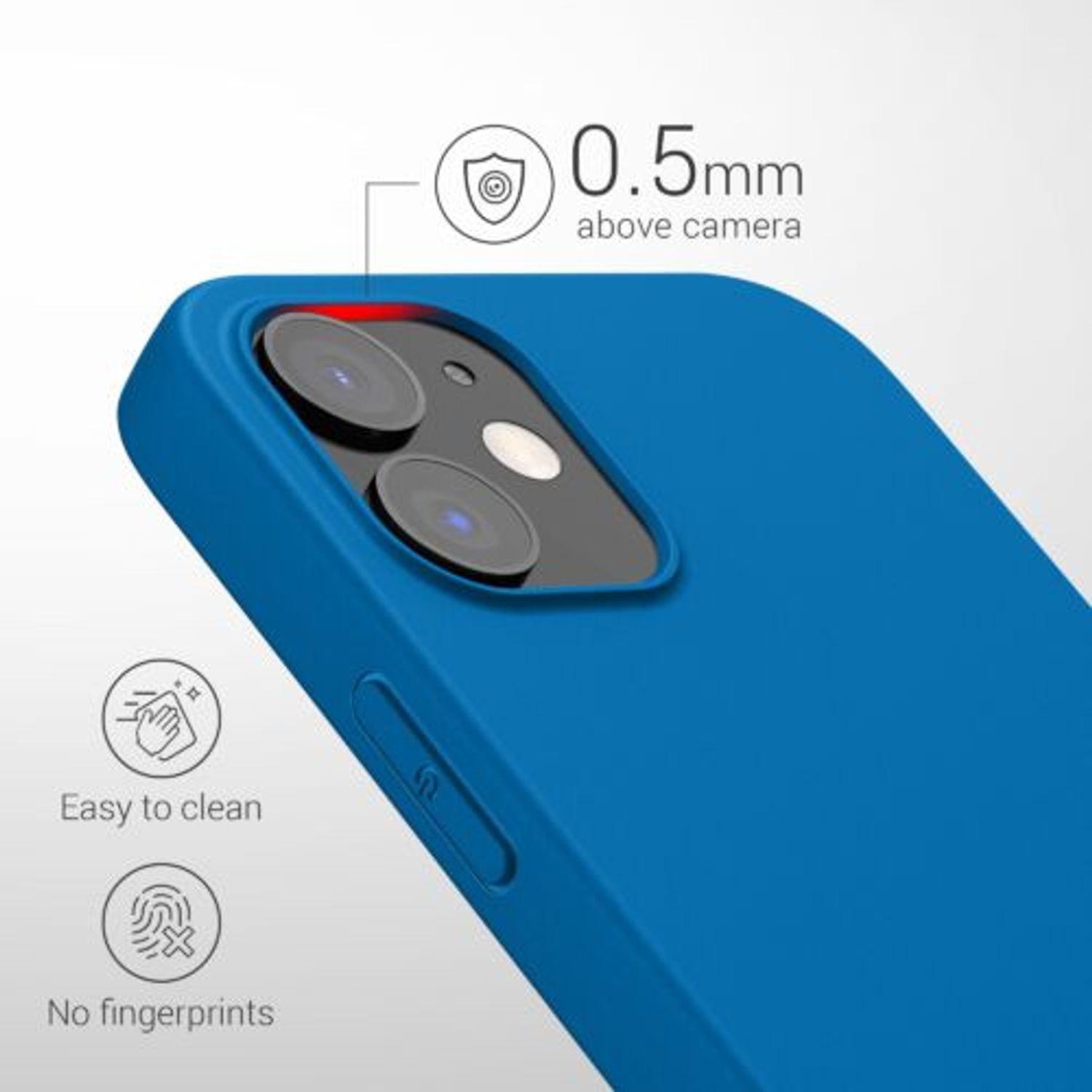 Husa Kwmobile pentru Apple iPhone 12/iPhone 12 Pro, Silicon, Albastru, 53938.228 fotografia produsului View 3 L