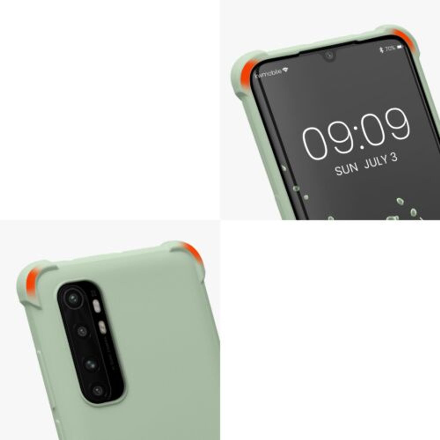 Husa Kwmobile pentru Xiaomi Mi Note 10 Lite, Silicon, Verde, 53157.172 fotografia produsului View 8 L
