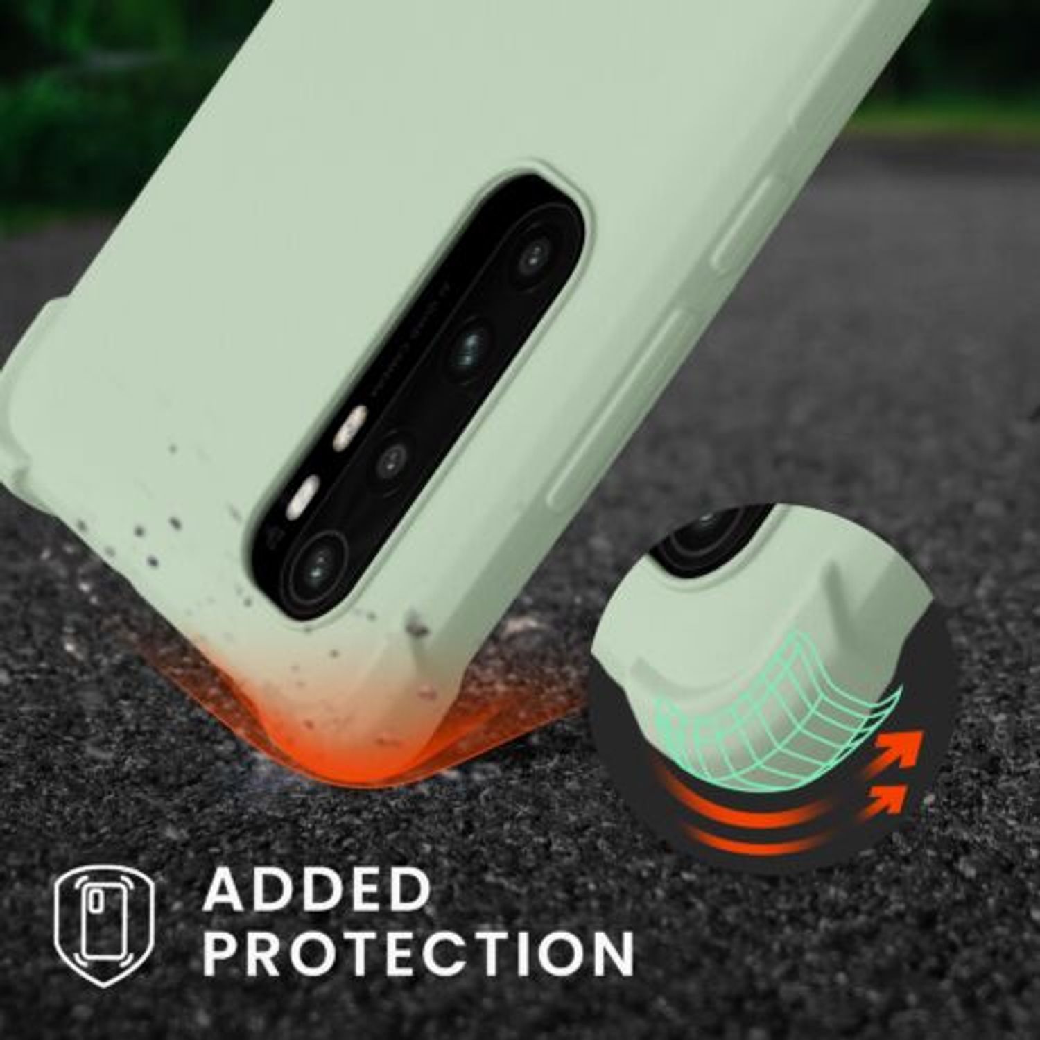 Husa Kwmobile pentru Xiaomi Mi Note 10 Lite, Silicon, Verde, 53157.172 fotografia produsului View 2 L