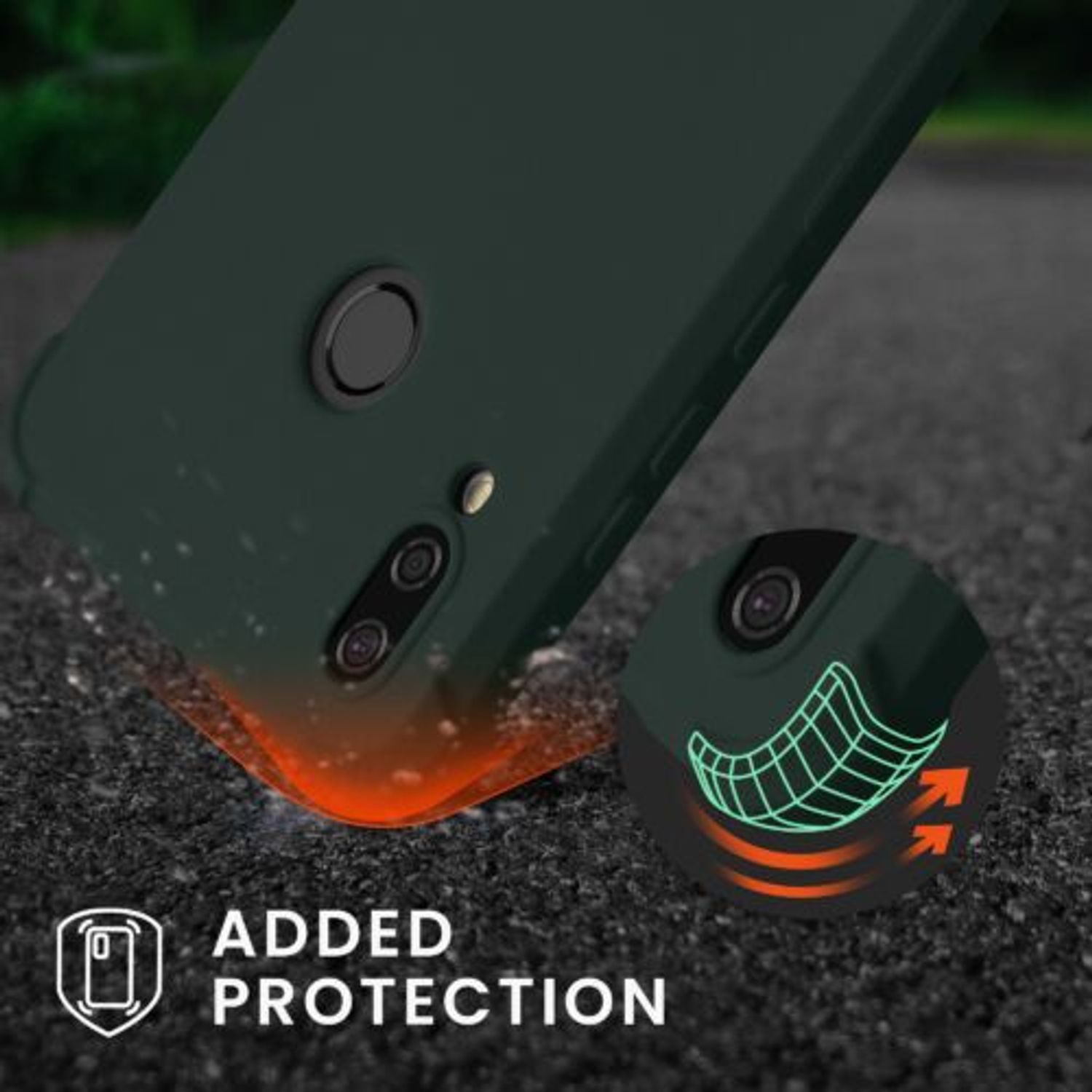 Husa Kwmobile pentru Huawei P20 Lite, Silicon, Verde, 52080.169 fotografia produsului View 2 L