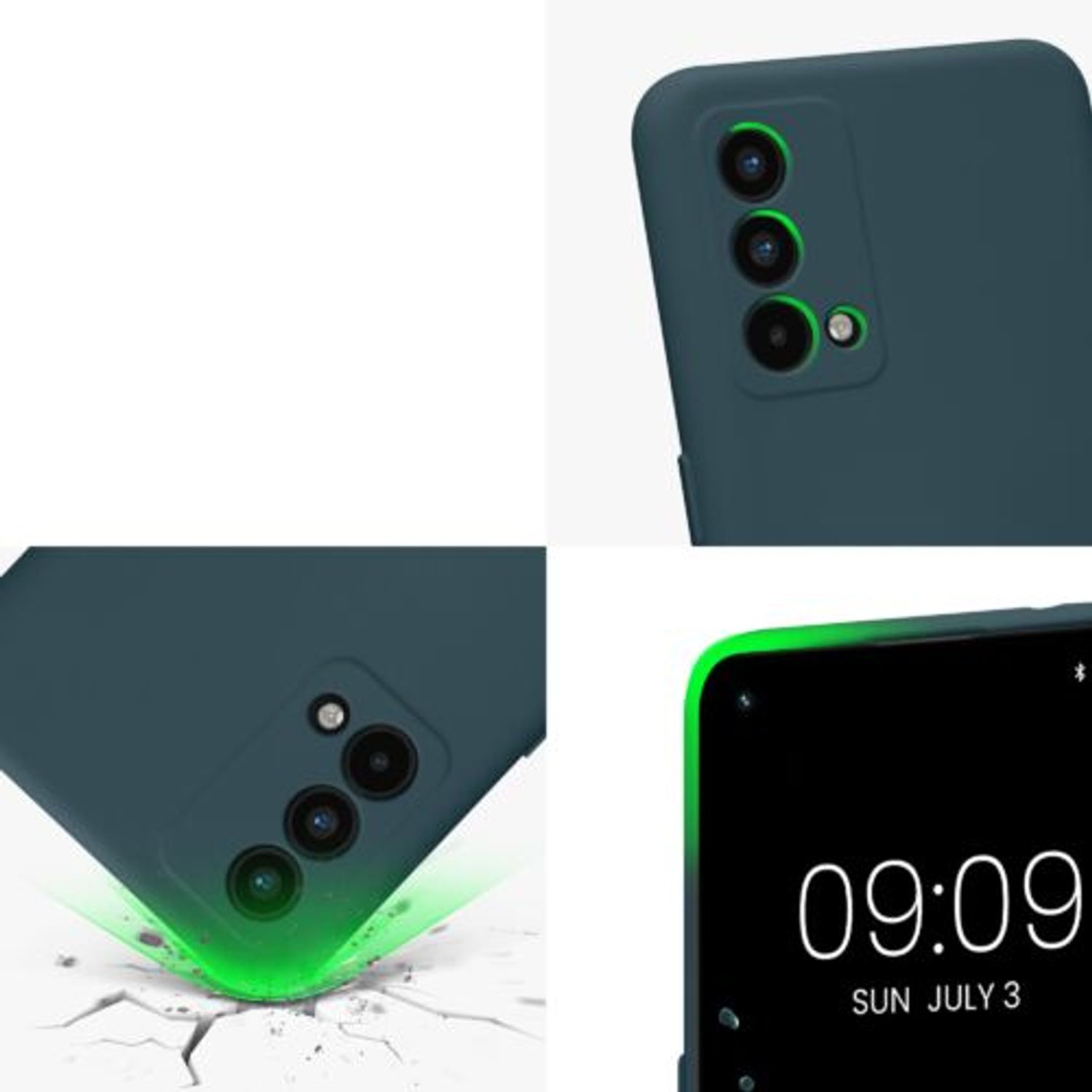 Husa Kwmobile pentru Realme GT Master Edition, Silicon, Albastru, 58698.202 fotografia produsului View 7 L