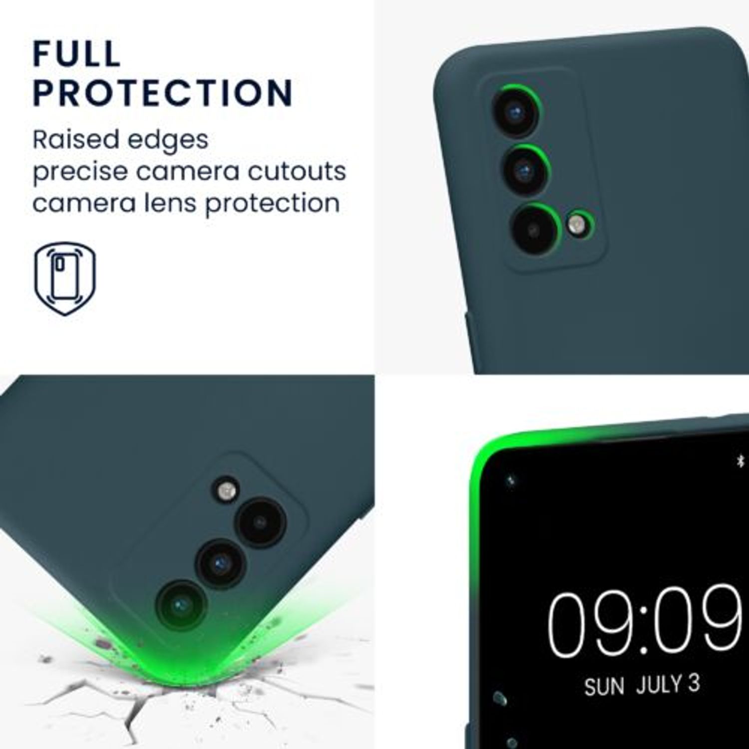 Husa Kwmobile pentru Realme GT Master Edition, Silicon, Albastru, 58698.202 fotografia produsului View 3 L