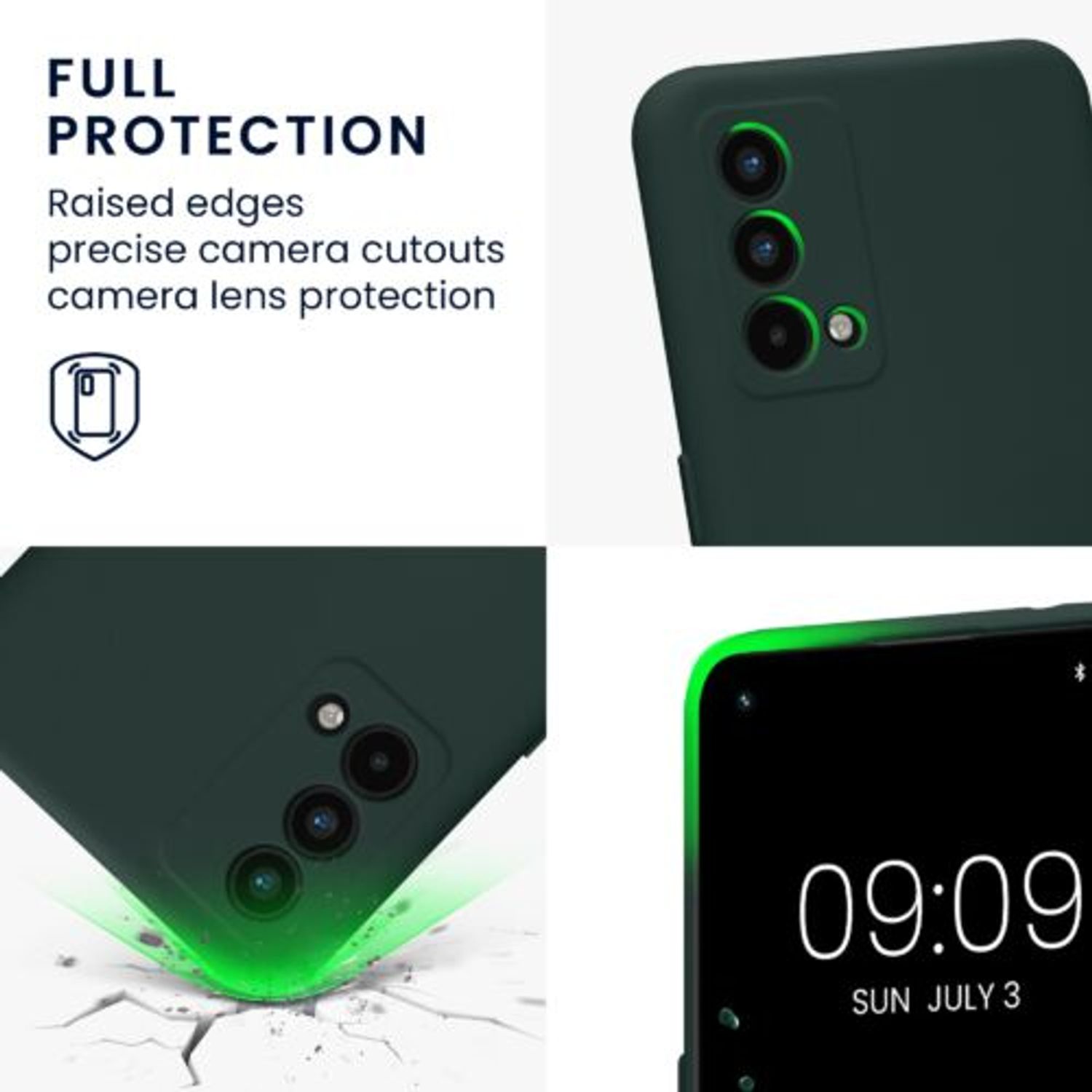 Husa Kwmobile pentru Realme GT Master Edition, Silicon, Verde, 58698.169 fotografia produsului View 7 L