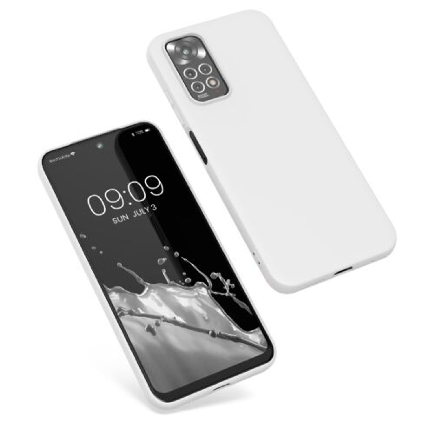 Husa Kwmobile pentru Xiaomi Redmi Note 11/Redmi Note 11s, Silicon, Alb, 57368.48 fotografia produsului
