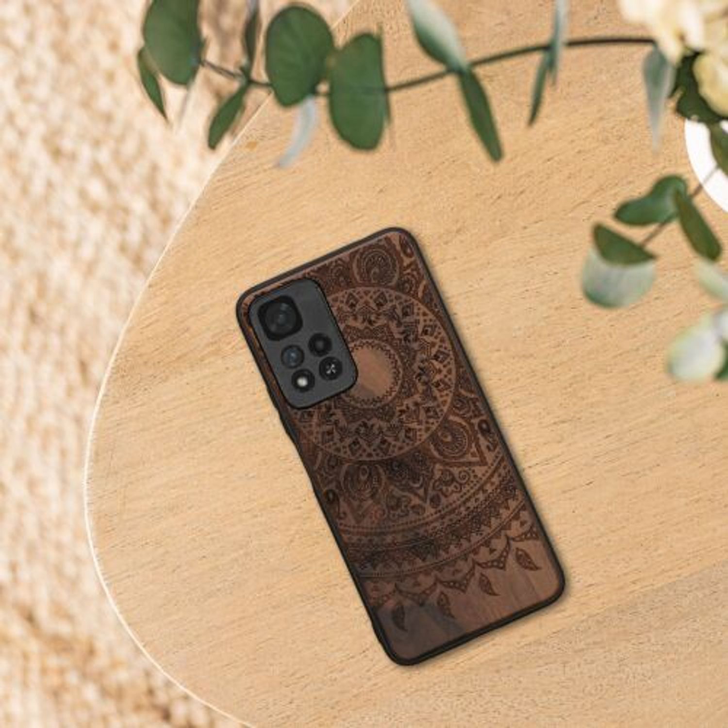Husa Kwmobile pentru Xiaomi Redmi Note 11 Pro Plus 5G, Lemn, Maro, 58100.05 fotografia produsului View 2 L