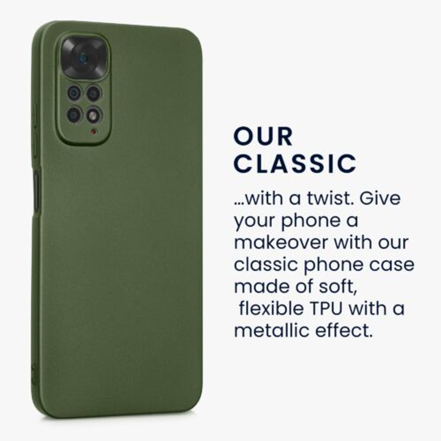 Husa Kwmobile pentru Xiaomi Redmi Note 11/Redmi Note 11s, Silicon, Verde, 58651.233 fotografia produsului View 3 L