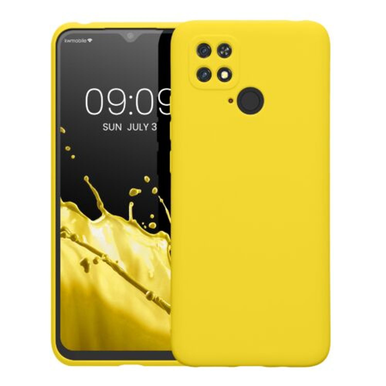 Husa Kwmobile pentru Xiaomi Poco C40, Silicon, Galben, 59394.165 fotografia produsului