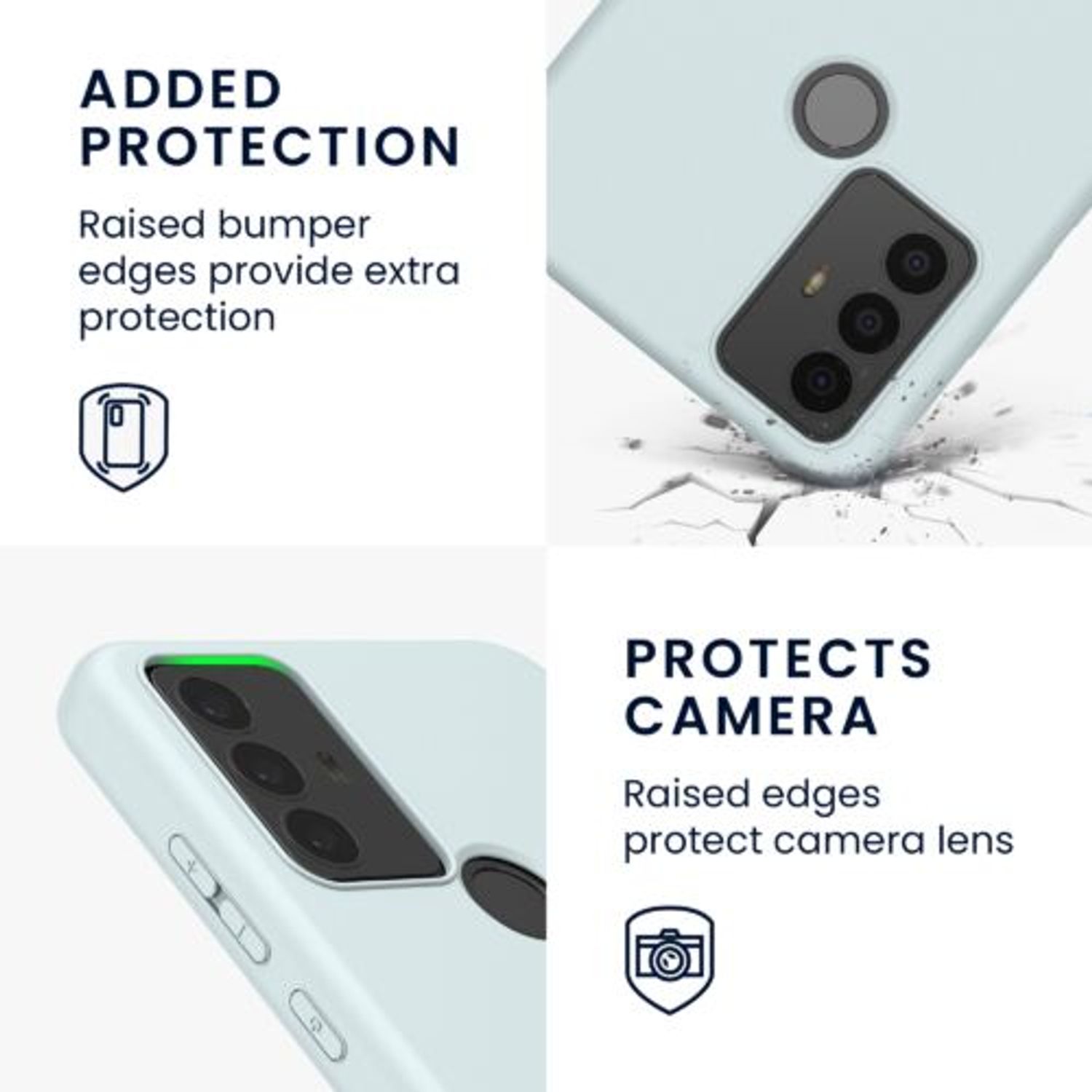 Husa Kwmobile pentru TCL 30 E/30 SE, Silicon, Verde, 57707.200 fotografia produsului View 3 L