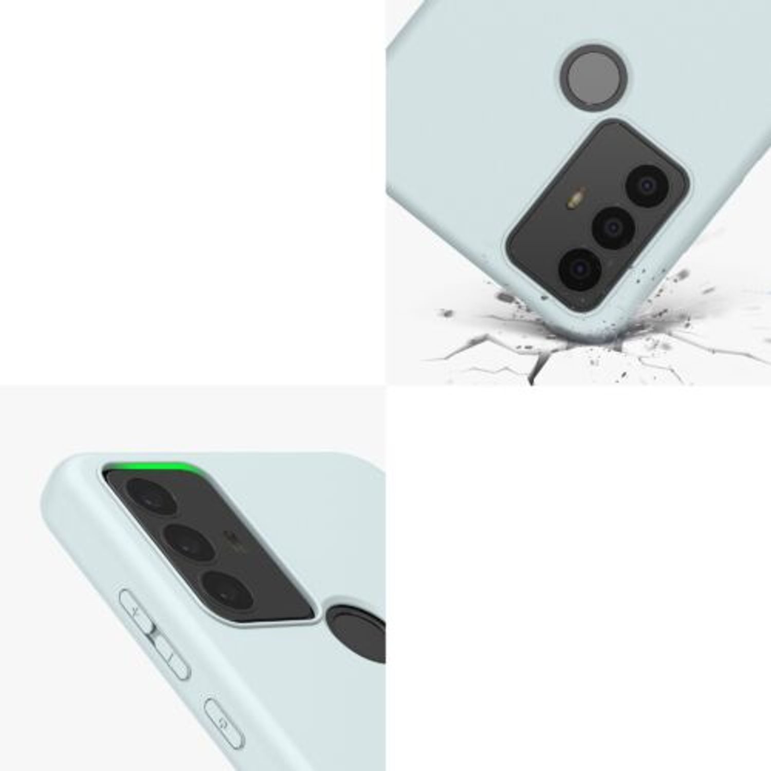 Husa Kwmobile pentru TCL 30 E/30 SE, Silicon, Verde, 57707.200 fotografia produsului View 7 L