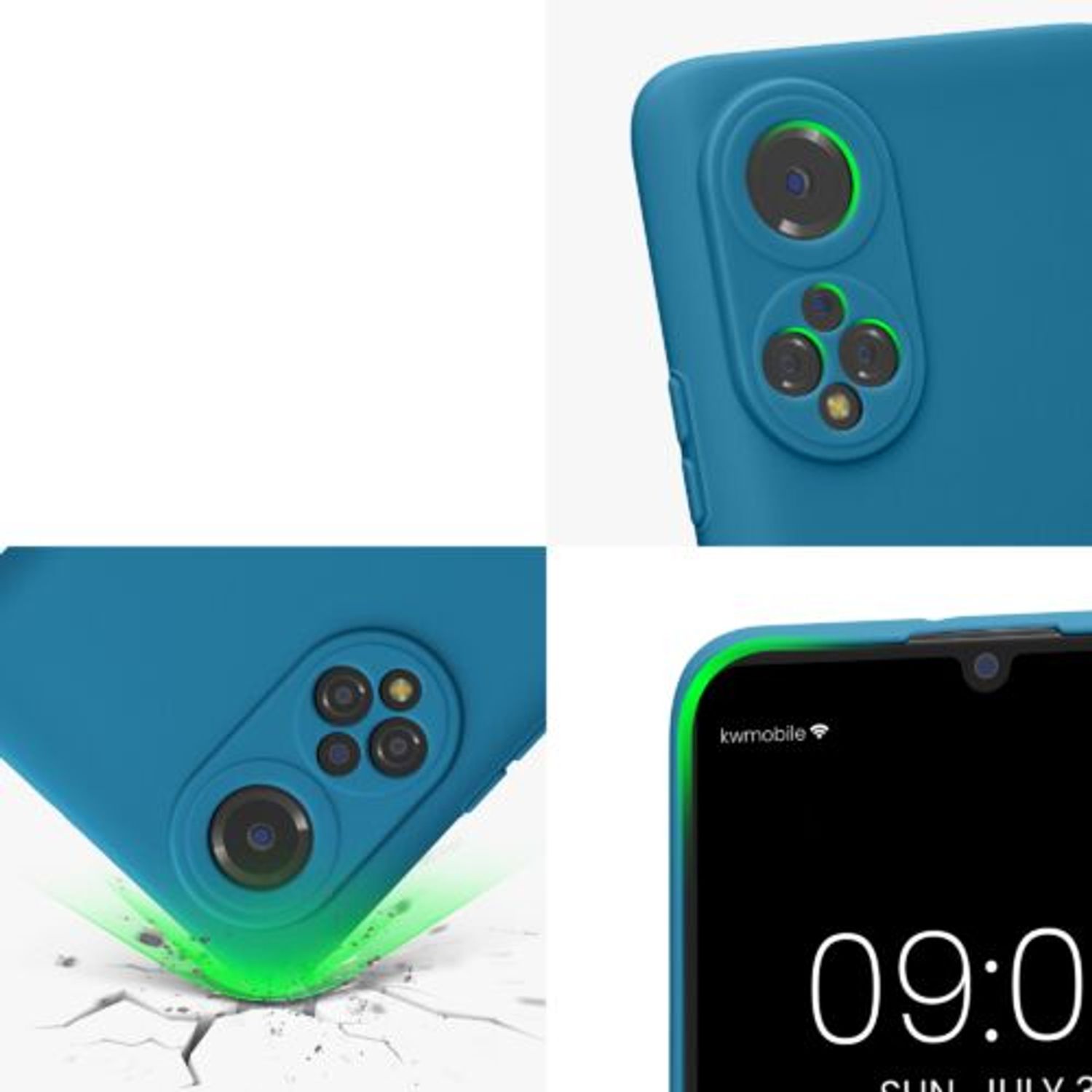 Husa Kwmobile pentru Honor X7, Silicon, Albastru, 58420.224 fotografia produsului View 7 L