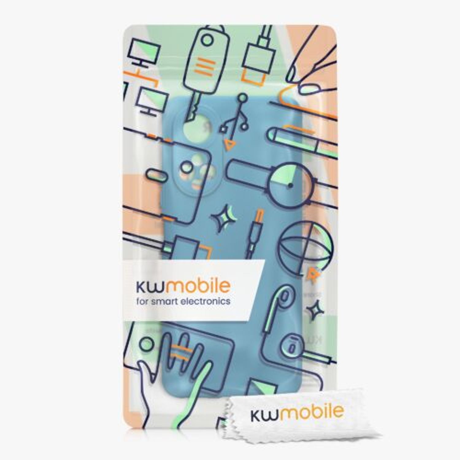 Husa Kwmobile pentru Honor X7, Silicon, Albastru, 58420.224 fotografia produsului View 6 L