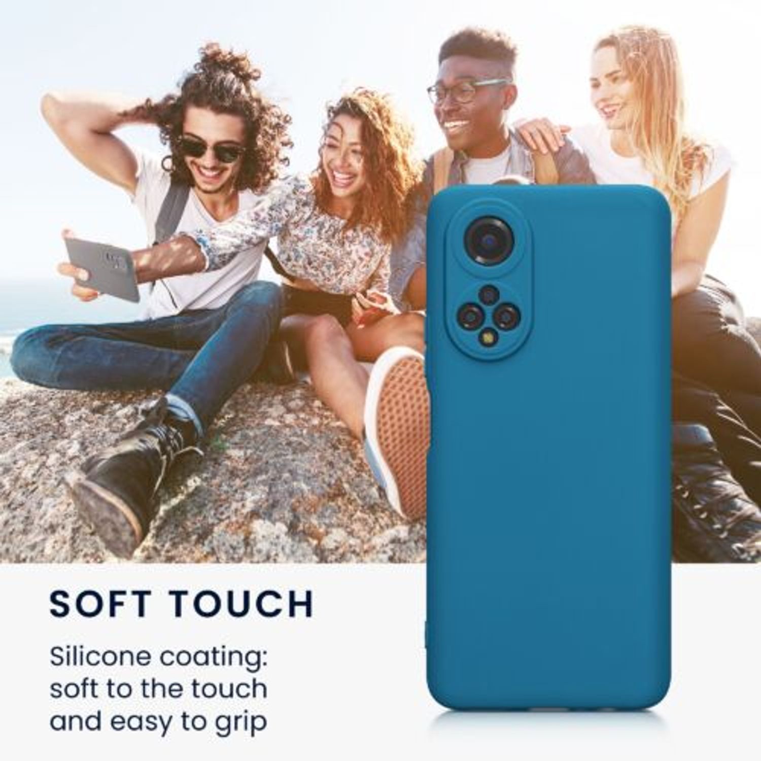 Husa Kwmobile pentru Honor X7, Silicon, Albastru, 58420.224 fotografia produsului View 4 L