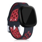 Set 2 curele pentru Fitbit Versa 3/Sense, Silicon, Rosu/Gri, 53392.01 fotografia produsului View 3 S